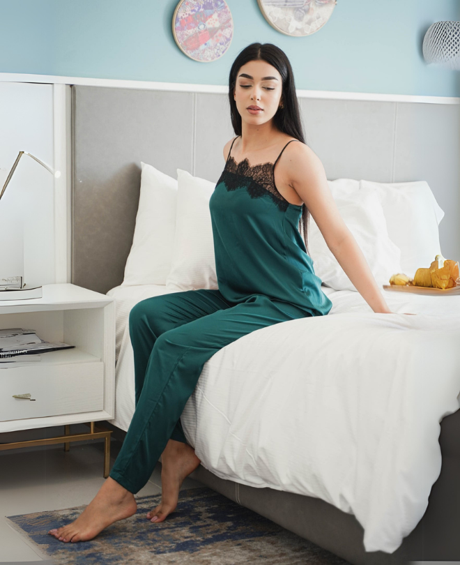 Pyjama 3 Pièces en Soie